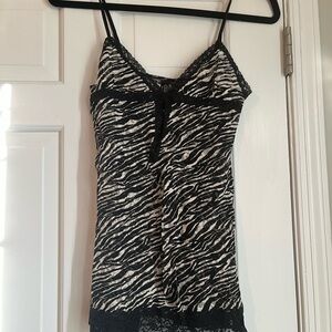 Zebra Print Lace Night gown